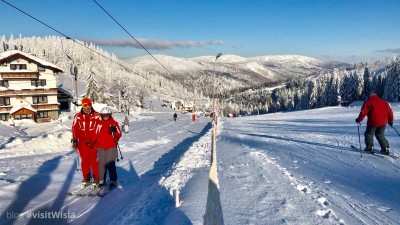 Magiczne widoki na Przełęczy Salmopolskiej - Wyciąg narciarski Biały Krzyż
