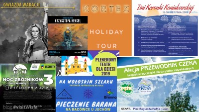 Plakaty najlepszych imprez w Beskidach - sierpień 2019.