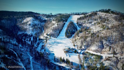 Stacja narciarska Stożek - legendarna trasa dla zaawansowanych.