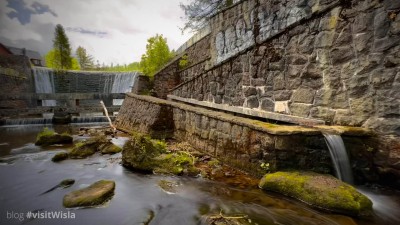 Przepływki dla ryb przy wodospadzie Niagara w Wiśle.