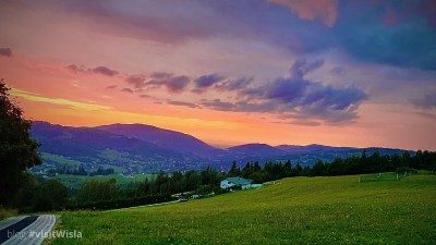 Widok z Kozińców w Wiśle