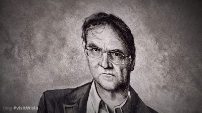 Pilch spogląda na swoją ukochaną Wisłę z muralu.