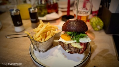 Burger Wiślański Drwal - nasz numer 1 w Restauracji Belweder
