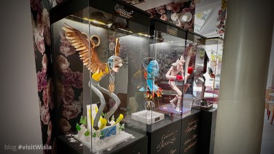 Galeria Figur Czekoladowych w wiślańskiej Cukierni u Janeczki.